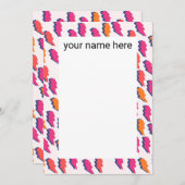 Cartes pour notes personnalisés de l'éclair (Devant / Derrière)