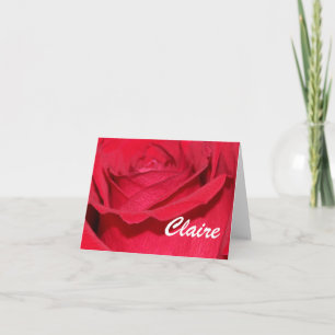 Cartes pour notes photo personnalisés de Rose roug