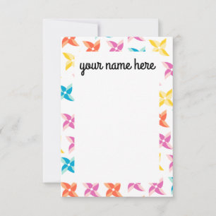 Cartes pour notes Pinwheel personnalisés