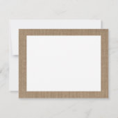 Cartes pour notes plats inspirés par Burlap (Dos)