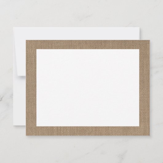 Cartes pour notes plats inspirés par Burlap (Dos)