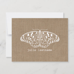 Cartes pour notes plats inspirés par Burlap