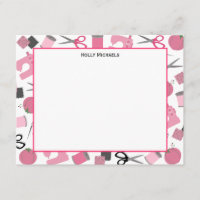 Cartes pour notes plats orientés de couture