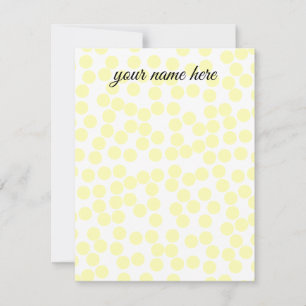 Cartes pour notes Pois jaunes