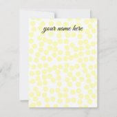 Cartes pour notes Pois jaunes (Devant)