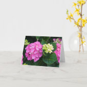 Cartes pour notes roses d'hortensia (Fleur jaune)