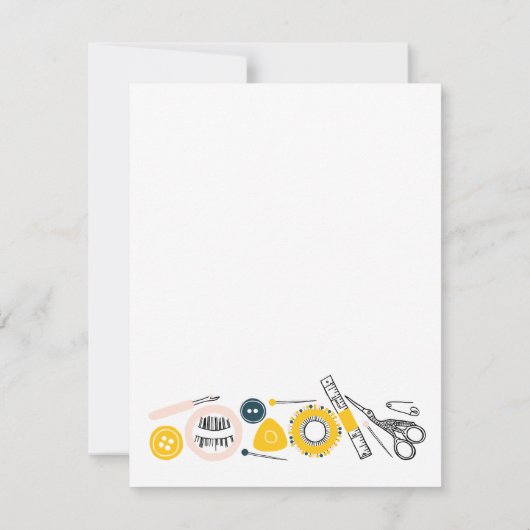 Cartes pour notes Seamstress personnalisés (Dos)