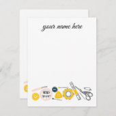Cartes pour notes Seamstress personnalisés (Devant / Derrière)