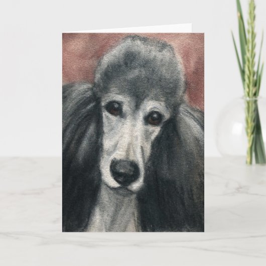 cartes pour notes "Silver Standard Poodle" Chien A (Devant)