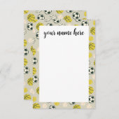 Cartes pour notes sportifs personnalisés (Devant / Derrière)