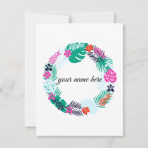 Cartes pour notes tropicaux personnalisés