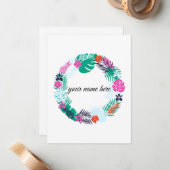 Cartes pour notes tropicaux personnalisés (Devant/Arrière en situation)