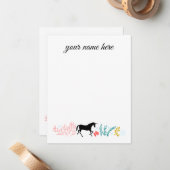 Cartes pour notes Unicorne personnalisés (Devant/Arrière en situation)