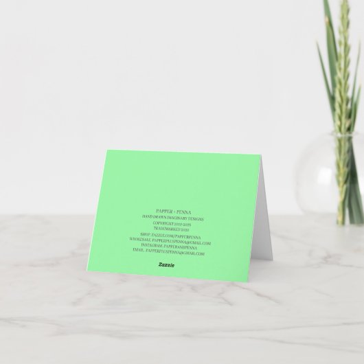 Cartes pour notes verts du printemps du Sud (Dos)