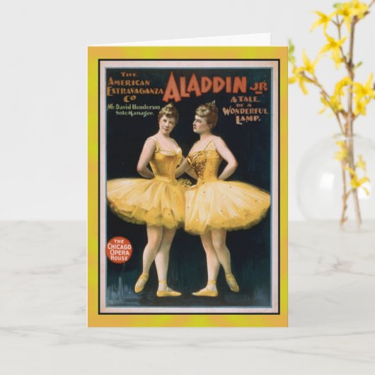 Cartes pour notes vintages de Ballerinas (Fleur jaune)