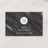 Cartes pourcentages d'affaires noir blanc moderne (Dos)