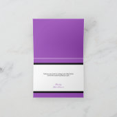 Cartes pourpres de Merci de biberon d'impression (Intérieur)