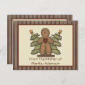 Cartes primitives pour homme en pain d'épices (Devant / Derrière)