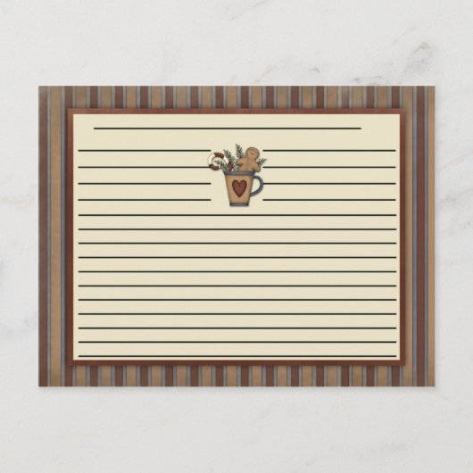 Cartes primitives pour homme en pain d'épices (Dos)