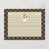 Cartes primitives Snowman et Crow Recette (Dos)