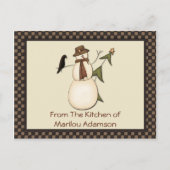 Cartes primitives Snowman et Crow Recette (Devant)