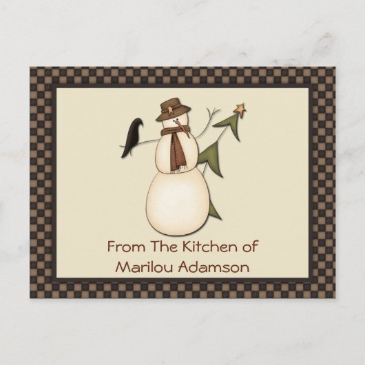 Cartes primitives Snowman et Crow Recette (Devant)