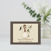 Cartes primitives Snowman et Crow Recette (Debout devant)