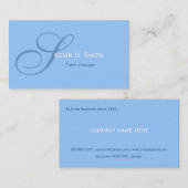 Cartes professionnelles bleues simples, simples et (Devant / Derrière)