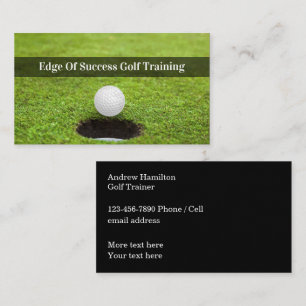 Cartes professionnelles de formation au golf