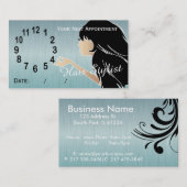 Cartes professionnelles de rendez-vous de coiffeur (Devant / Derrière)