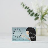 Cartes professionnelles de rendez-vous de coiffeur (Debout devant)