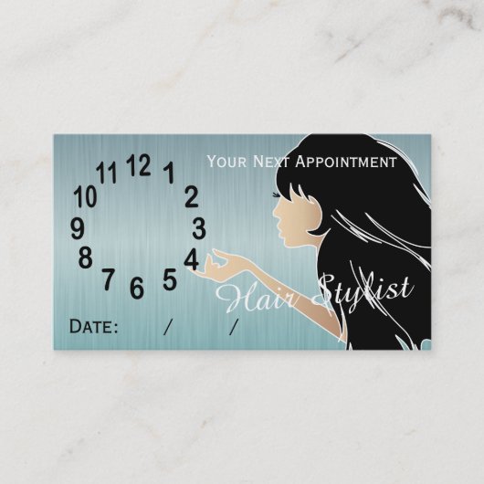 Cartes professionnelles de rendez-vous de coiffeur (Devant)