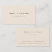 Cartes professionnelles de visite (Devant / Derrière)