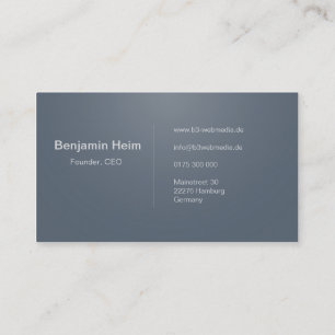 Cartes professionnelles de visite grise