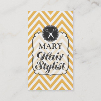 Cartes professionnelles modernes de coiffeur de