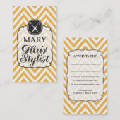 Cartes professionnelles modernes de coiffeur de (Devant / Derrière)