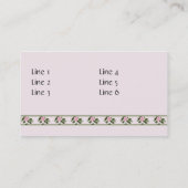 Cartes professionnelles ou de profil de concepteur (Dos)