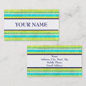 CARTES PROFIL STRIPEES DESIGNER (Devant / Derrière)