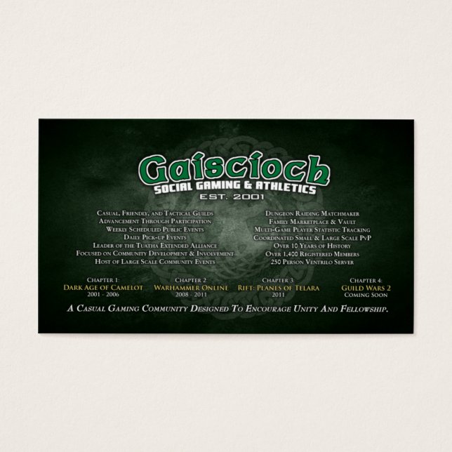 Cartes Promo Gaiscioch (Devant)