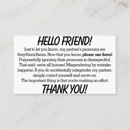 Cartes Pronoun (partenaire) (Devant)