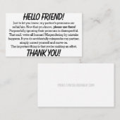 Cartes Pronoun (ze/hir partner) (Devant / Derrière)