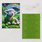 Cartes Psaume 23 KJV - Agneau gai (Devant / Derrière)