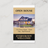 Cartes publicitaires Open House Realtor élégant (Devant)