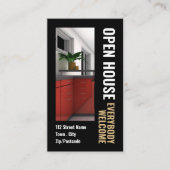 Cartes publicitaires Open House Realtor Style Phot (Devant)