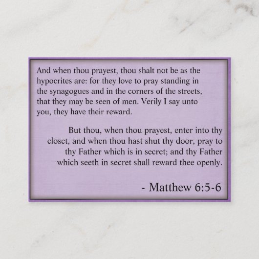 Cartes publiques de fait de prière (Devant)