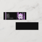 Cartes punks pourpres de profil de crâne (Devant / Derrière)