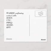 Cartes QSL Opérateurs Radio HAM cerf de Virginie b (Dos)