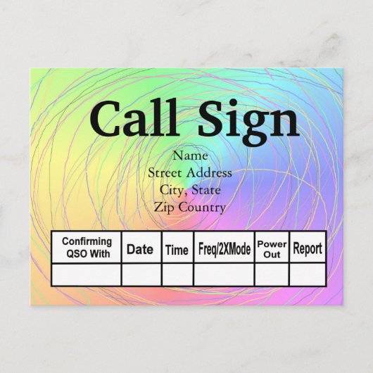 Cartes QSL radio Rainbow et câble (Devant)