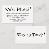 Cartes Quirky "We've Moved" (Devant / Derrière)