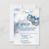 Cartes R.S.V.P. 3,5x5 Ornements Snowflakes Flacon  (Devant)